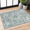 Green Non-Slip Washable Kitchen Runner, Vintage Boho Runners Printed Rug with Non-Shedding, Soft Medallion Floor Carpet for