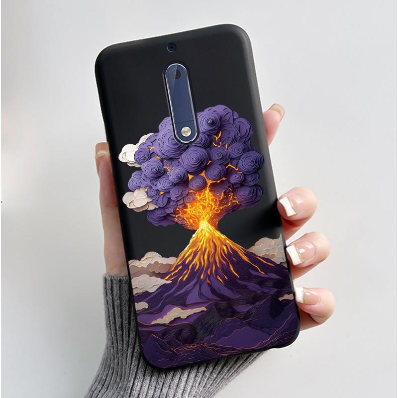 Casing For Nokia 5 Aesthetic Fashion Cute Cat Cartoon Black Soft TPU Phone Case For Nokia 5 Cover TA-1053 TA-1024 Housing Bumper