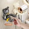 New bathroom hair dryer, wall-mounted storage rack, sunglasses, bear shape, hair dryer, no punching rack.