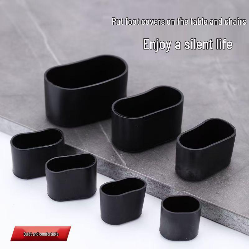 Cache-Pieds de Chaise Ovale en Colle Souple - Résistant à l'Usure, Silencieux, Antidérapant pour Chaises de Bureau d'École, de Bureau ou de Maison.