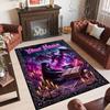 Witchcraft Theme Crystal Velvet Rug Personalized Custom Name Text Soft Floor Mat Home Decor
