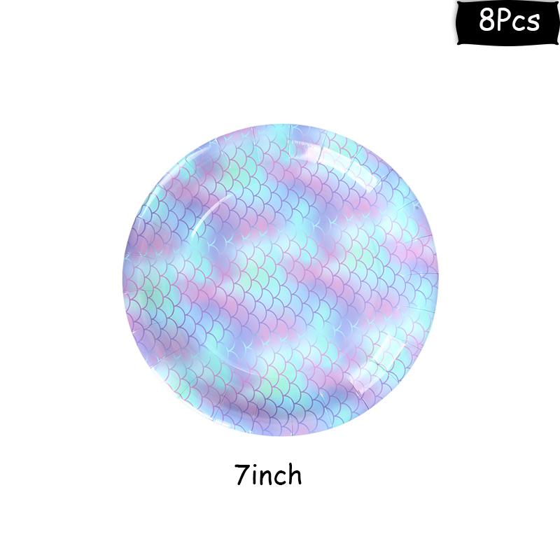 Gradient Color Mermaid Theme Happy Birthday Banner Little Mermaid Party Hanging Bubble Garland Balloons Under the Sea Party