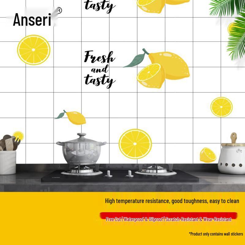 Ansai Rui Oil-Proof Kitchen Wall & Cabinet Sticker 60cm W x 5m L