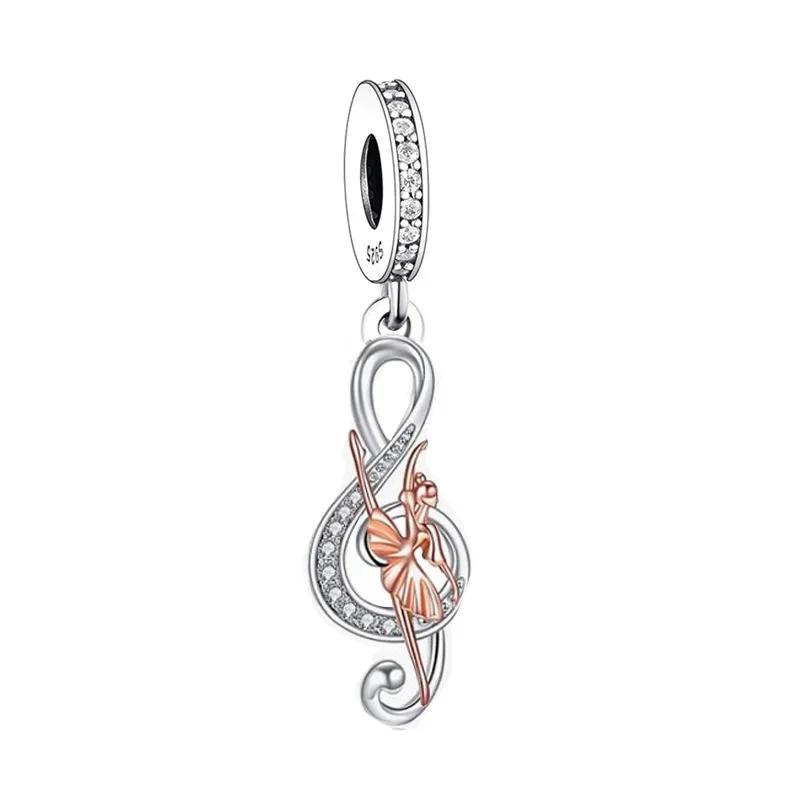 

FC Jewelry Fit Original Pan Charms Bracelet 925 Silver Ballet Girl Dance Ballerina Bead Making For Daughter Berloque