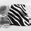 Schwarz-Weiß gestreifte Decke Überwurf Weiches Fleece Bett Sofa Dekorative Decke Geschenk