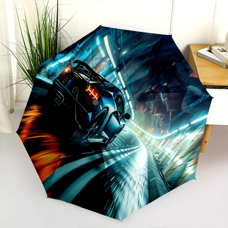 High-Performance Car Unveiled Folding umbrella Portable Suitable for all seasons Three folds outdoor light