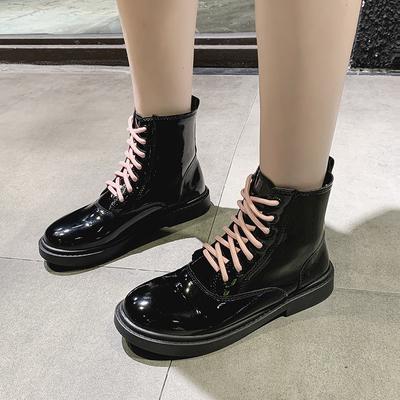 Fashion Ankle Boots for Women 2024 Autumn Winter Motorcycle Boots Thick Heel PlatfoAnkle Brm Shoes Woman Lace-up Round Toe Fashion Boots