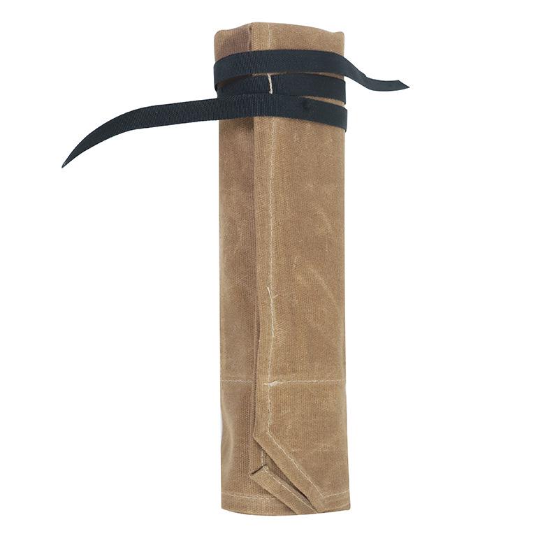 Portable Waxed Canvas Knife Storage Bag for Chefs and Outdoor Activities
