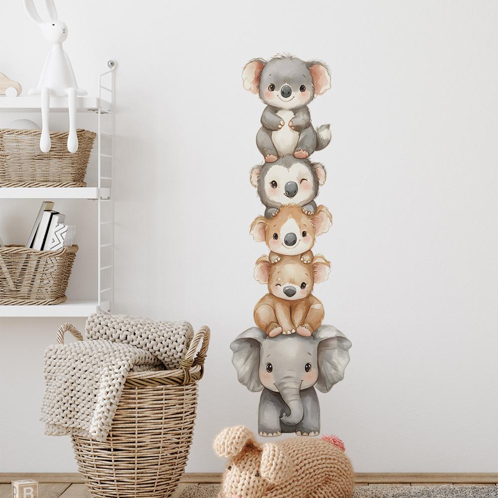 Elephant Sloth Animal Stack Arhat Bedroom Living Room Entrance Hall Home Background Beautification Wall Stickers