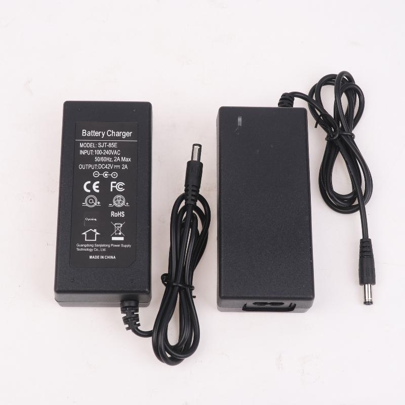1 Set Ac 100-240V Dc 42V 2A Lithium Battery Charger Us/ Eu Plug Battery Adapter On Sector Accessories 42V 2A  Power Adapter
