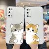Einfache Liebhaber Paare Cartoon Katze Muster Transparente Handyhülle Für Samsung Galaxy S24 S20 S21 S22 S21P S23 Ultra Plus Weiche Hüllen