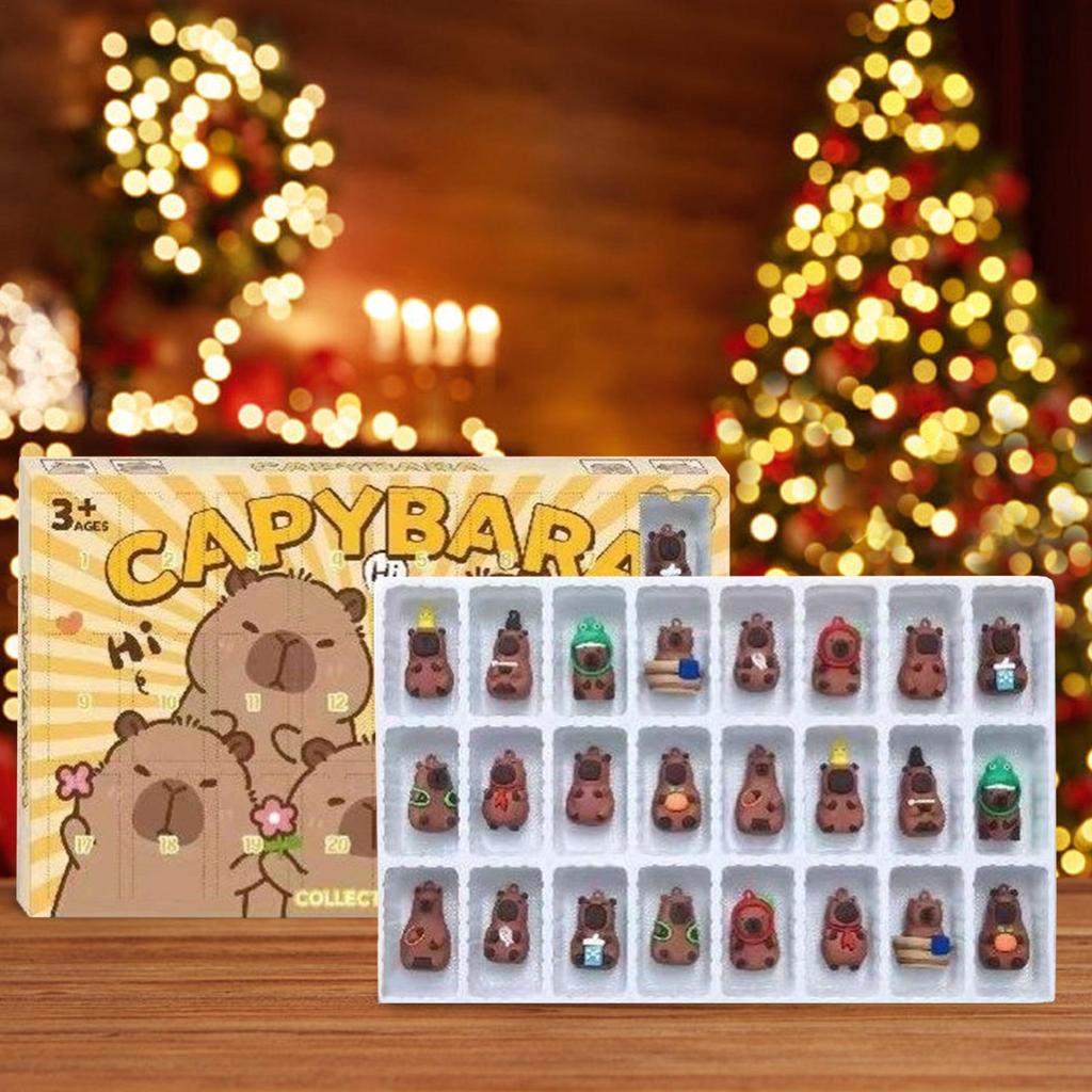 Capybara Countdown Calendars 2025 Countdown Calendars Decorative Animal Toys 24 Days Figures Home Decor Xmas Navidad