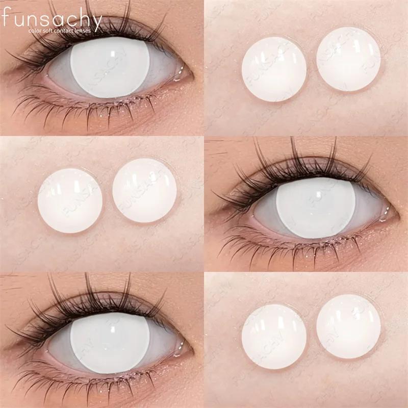 

FUNSACHY 1 пара модных цветных контактных линз для косплея зеленые розовые аниме косплей линзы красота макияж на Хэллоуин глаз мягкие линзы