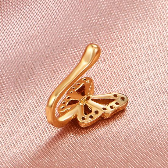 1Pc Nose Clip Anti-deformed Safe Rhinestone Inlaid Non Piercing U Shape Faux Nose Ring Female Jewelry