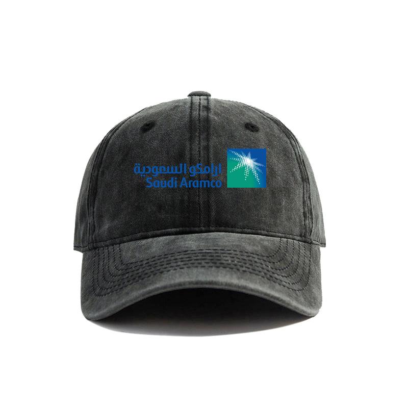 Saudi Aramco Baseball Cap Summer Distressed Dad Hats Unisex Outdoor Adjustable Cotton Caps MZ608