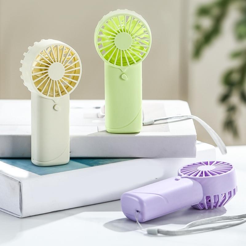 AM3 Battery Operated Powerful Handheld Fan Portable Small Lightweight Makeup Fan for Girl Women Indoor Outdoor
