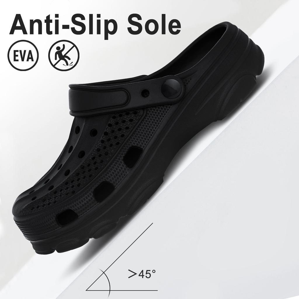 Fashion Shevalues Fashion Men Clogs Slippers Brand Summer Clogs Sandal Outdoor Antiskid Beach Slippers Soft Bathroom Slides Garden Shoes