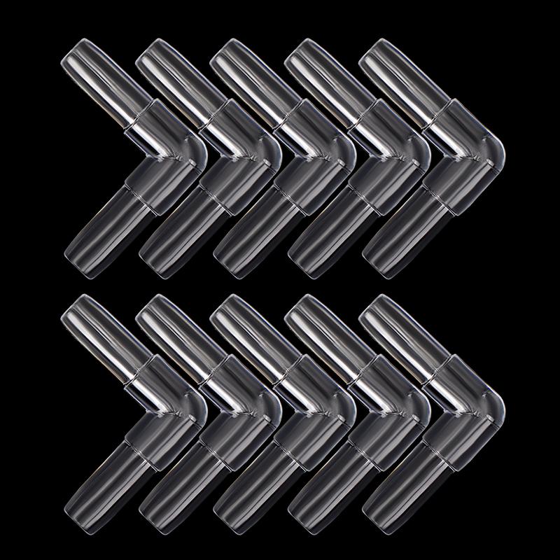 

10Pcs Aquarium Airline Tubing Connectors Fish Tank Transparent Air Tube Adapters for 4mm Inner Diameter Air Line Hose