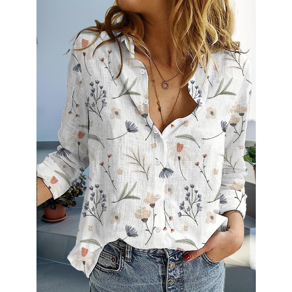 

Fashionable long-sleeve button-up shirt XL