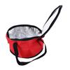 Round Insulated Bag 11x7in Oxford Cloth Casserole Carrier Reusable Cooler Thermal Picnic Bag Red
