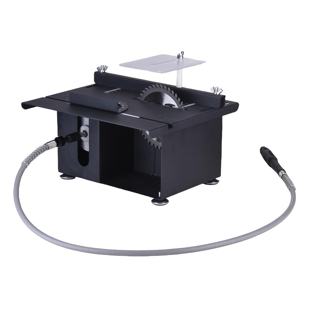 Table Saw 400W Mini Woodworking Chainsaw Liftable Cutting Speed Regulation for Wood Cutting Crafts Grinding Angle