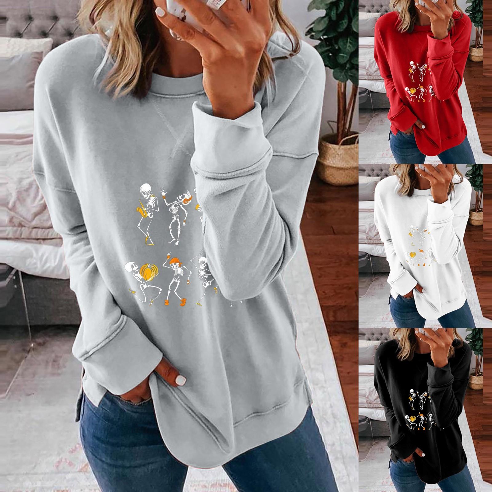 

Модные свободные повседневные толстовки с длинными рукавами и пуловерами для женщин