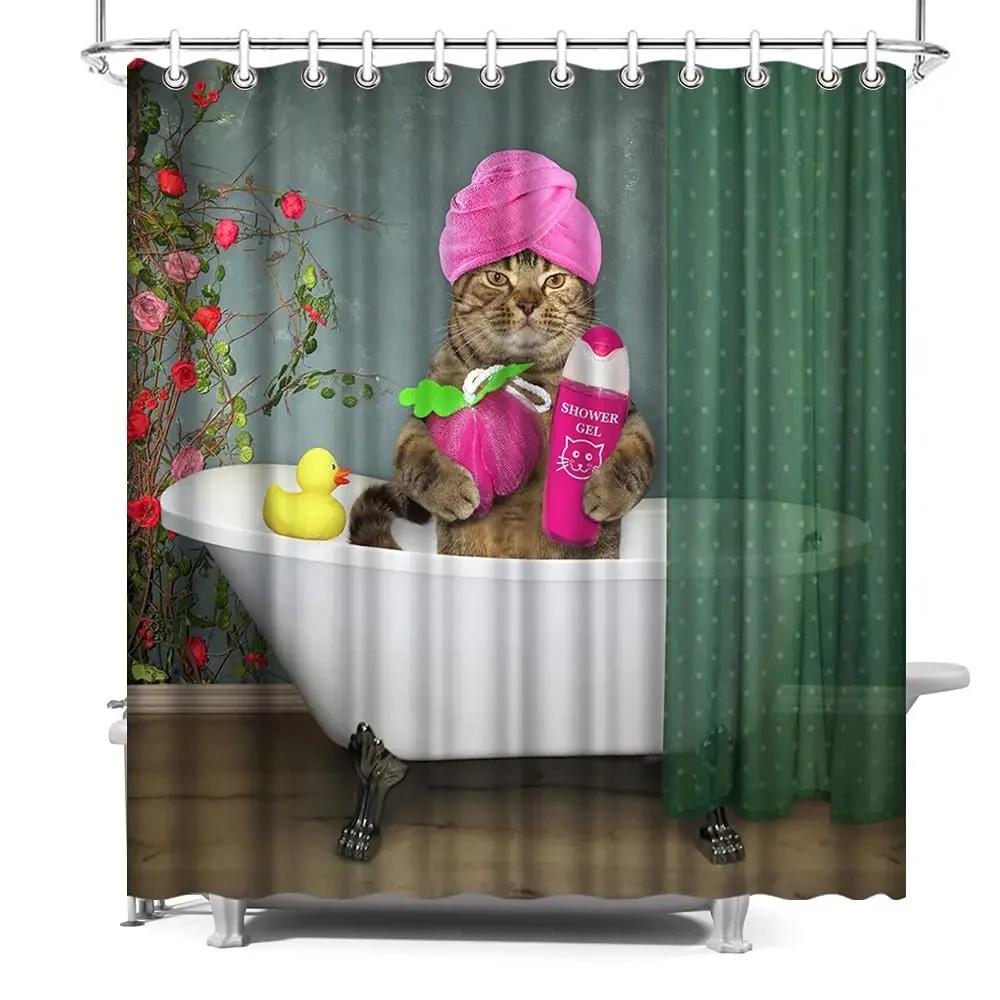 

Шторка для душа Найджела Торнберри, Забавные шторки для душа, Комиксы Шторки для ванной Водонепроницаемая полиэстеровая ткань Декор для ванной, крючки 90X180cm