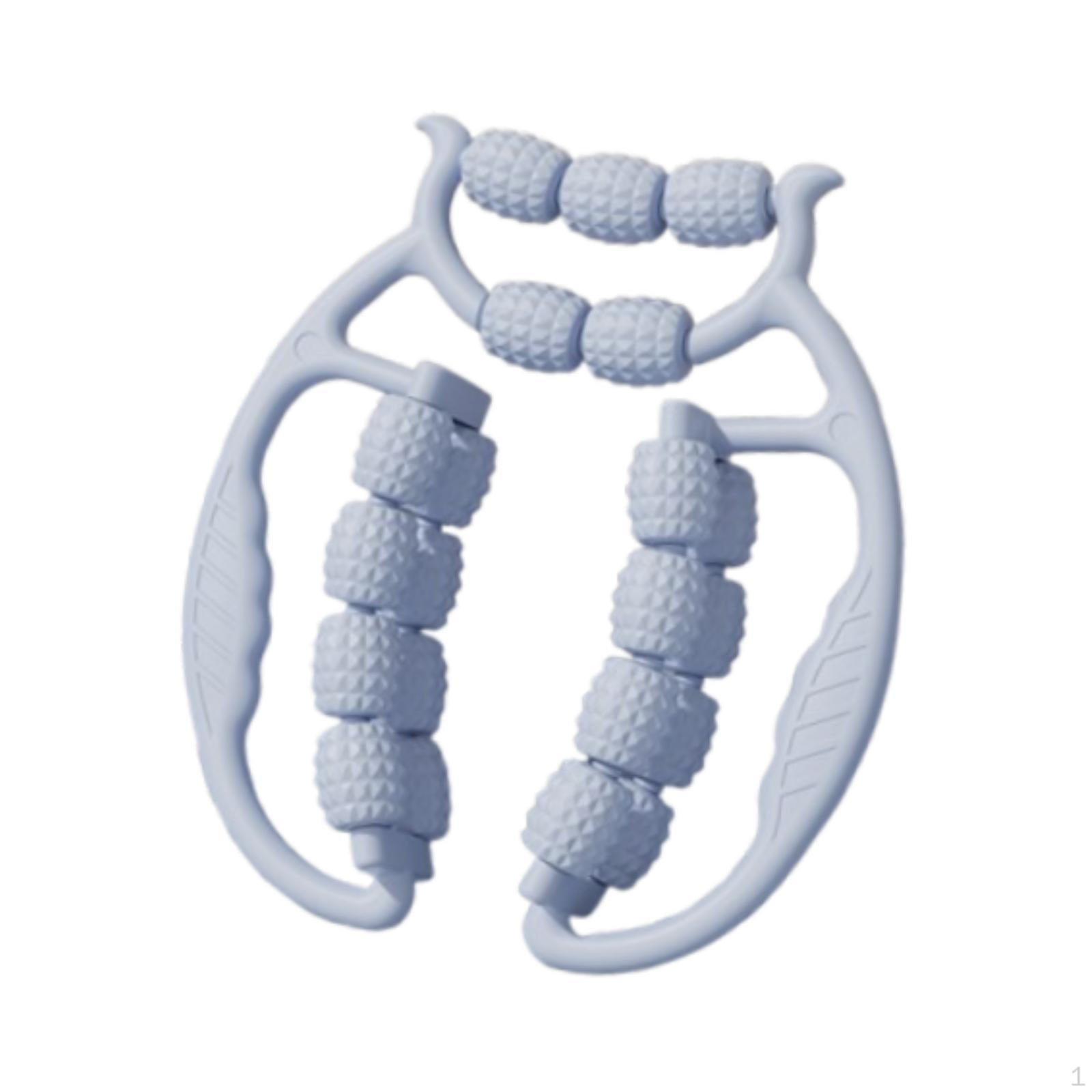 

Массажер для ног с роликом 21 колесо массаж мышц портативный уникальный глубокий массаж бедер синий
