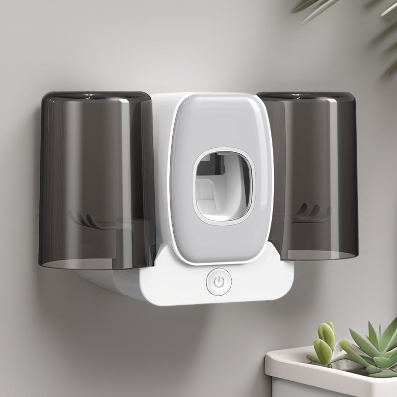 Toothbrush Cup Holder Wall-mounted Couple Toothbrush Holder Ultraviolet Sterilizer, Intelligent Electric Tooth Cup Toothpaste Rack