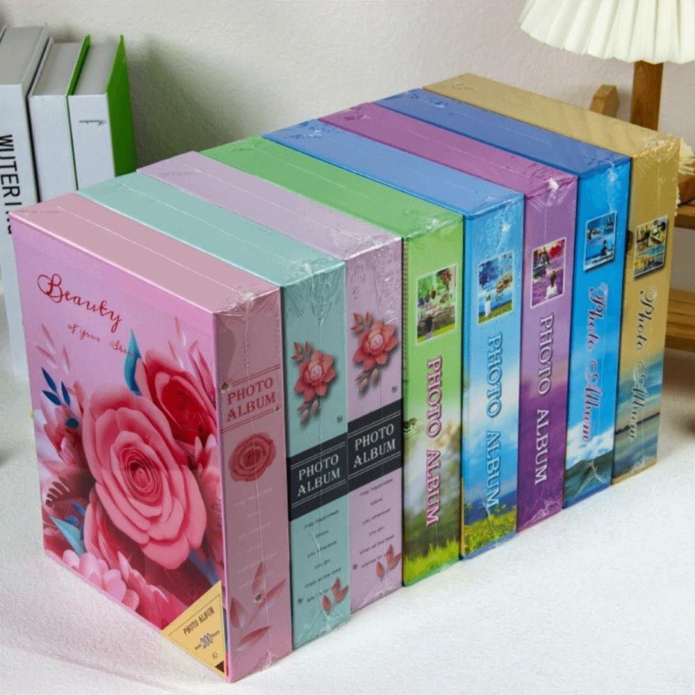 Laminated Photo Album 6 Inch 200 Pockets Photo Storage New Slip-in Picture Albums Home Storage