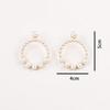 Versatile Fashion Inlaid Imitation Pearl Material Elegant Retro Style Stud Earrings Simple Commute