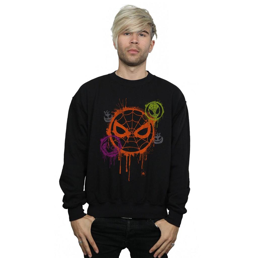 Marvel Mens Halloween Spiderman Icon Sweatshirt