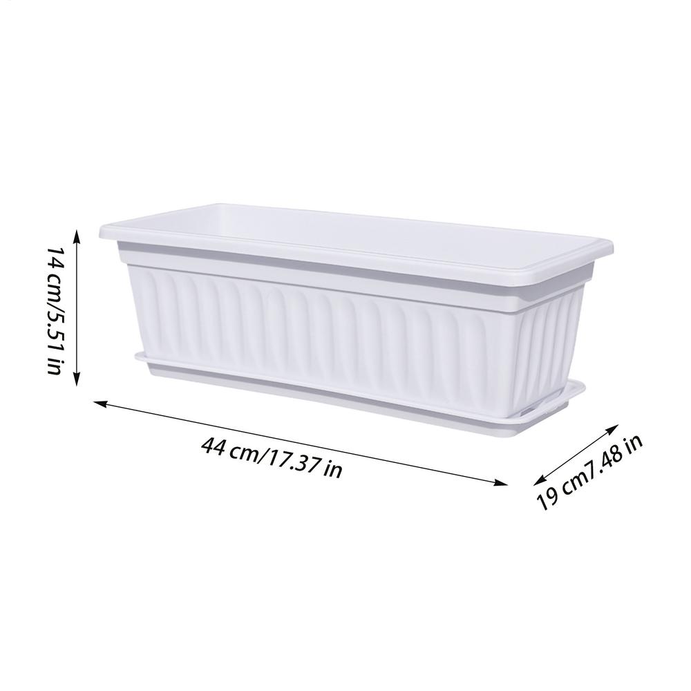 Window Planter Box Window Boxes Outdoor 6X Weather Resistant Container Built-in Drainage Holes Accessories For Growing