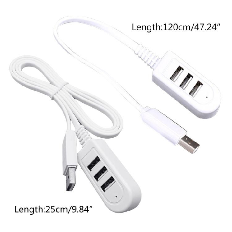 3 USB Port Multi-function 3A Charger Converter Extension Cable Line Expansion