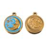 2pcs 5pcs Stainless Steel Colorful Enamel Moon Star Retro Bracelet Charm for Necklace Earring Component Jewelry Making Wholesale