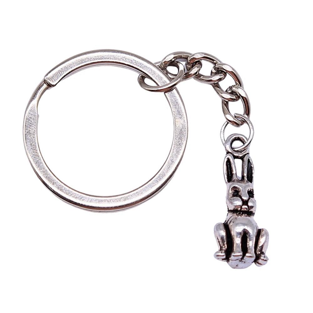 Cat Keychain Poultry Charm Pet Lover Key Holder 28mm Ring