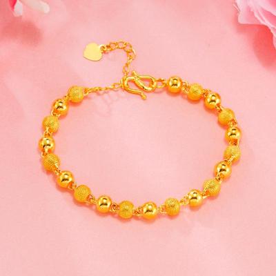 Elegante mattierte 24-Karat-vergoldete Paararmbänder – langlebig, lichtecht, Unisex-Design