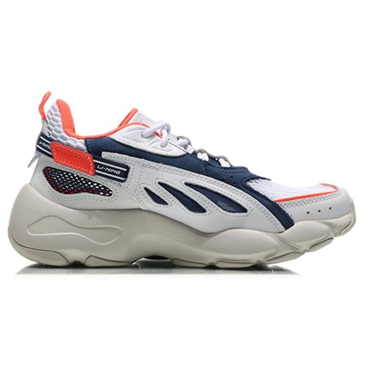 Li Ning Butterfly Lite Butterfly Non Slip Lightweight Low Top Chunky Sneakers Men's White AGLP093-1