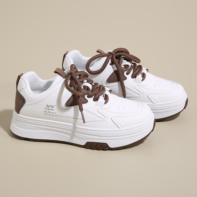 Fashion 2025 Spring New Platform Sports Shoes for Women Korean Edition Versatile Comfortable Breathable Sports Style Casual Shoes Women