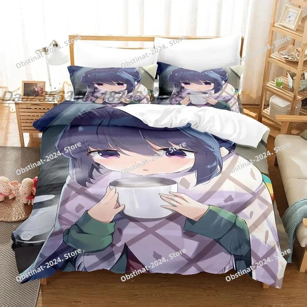 Fashion 3d Printing Anime Laid-Back Camp Bedding Set Single Twin Full Queen King Size Bed Set Adult Kid Bedroom Duvet cover Sets