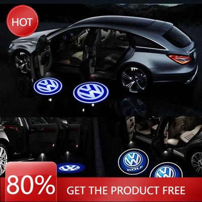 2025 Hot 2PCS Car Welcome Light Door Logo Lamp For Volkswagen Golf MK4 MK6 MK7 Jetta Touareg Beetle Passat Polo Tiguan SR36 Acce