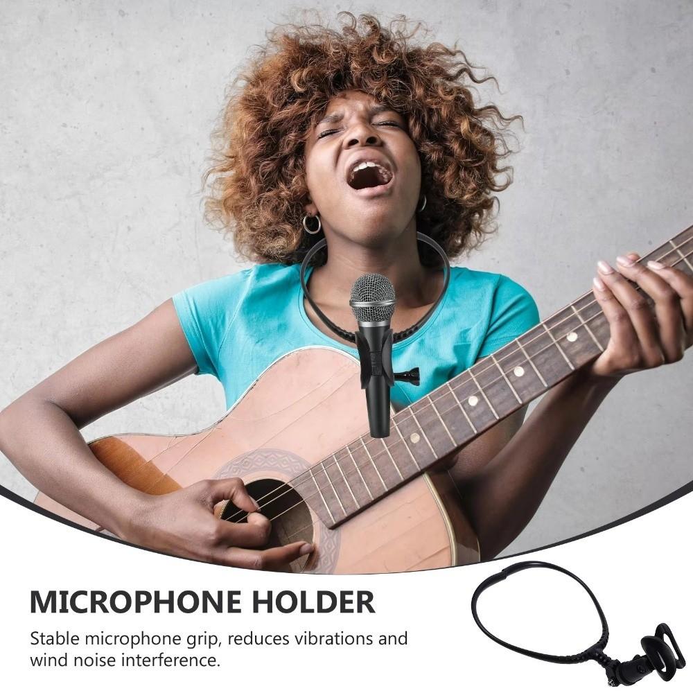 Stable Neck Microphone Holder Easy Setup Microphone Bracket Hands-Free Hanging Mic Stand  Classroom