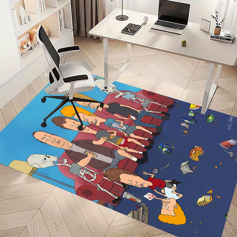 Funny B-Beavis and Butt-Head Printed Absorbent Washable Carpet, Non-Slip Bathroom Mats, Kitchen Rugs, Yoga Mat,Living Room Entrance, Camping Picnic Ru