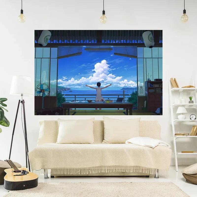 Japanese Comics Landscape Tapestry Office Living Room Decoration Home Wall Tapestry