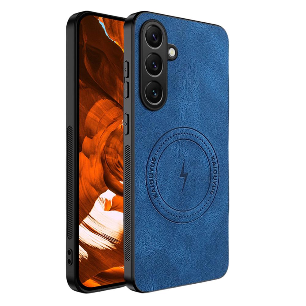 

For Samsung Galaxy S26 Magnetic Case Nappa Texture PU Leather TPU Phone Back Cover