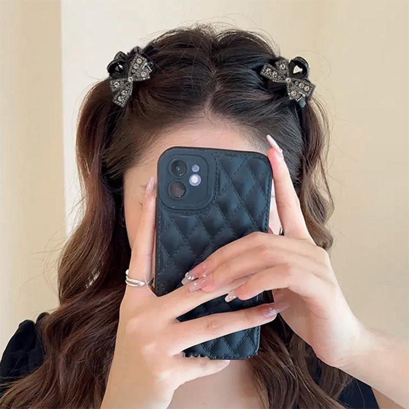 2Pcs Shining Hair Claw Hairpin Princess Headwear Bow Shaped For Y2K Girls Women Headwear