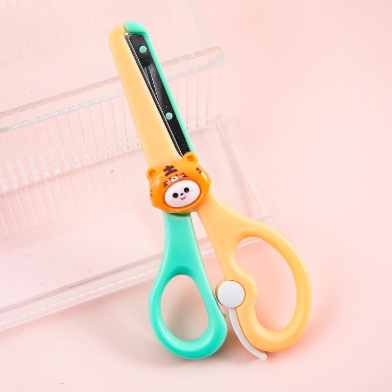 Cartoon Small Animal Scissors Handmade Kindergarten Round Head Scissors For Art Class Children Pupils Safe Without Hurting Hands