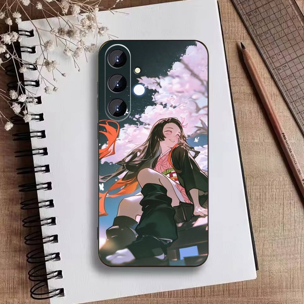 Nezuko K-Kamado Phone Case For Samsung Galaxy A73,21,22,32,71,53,52,51,80,5G Soft Black Cover