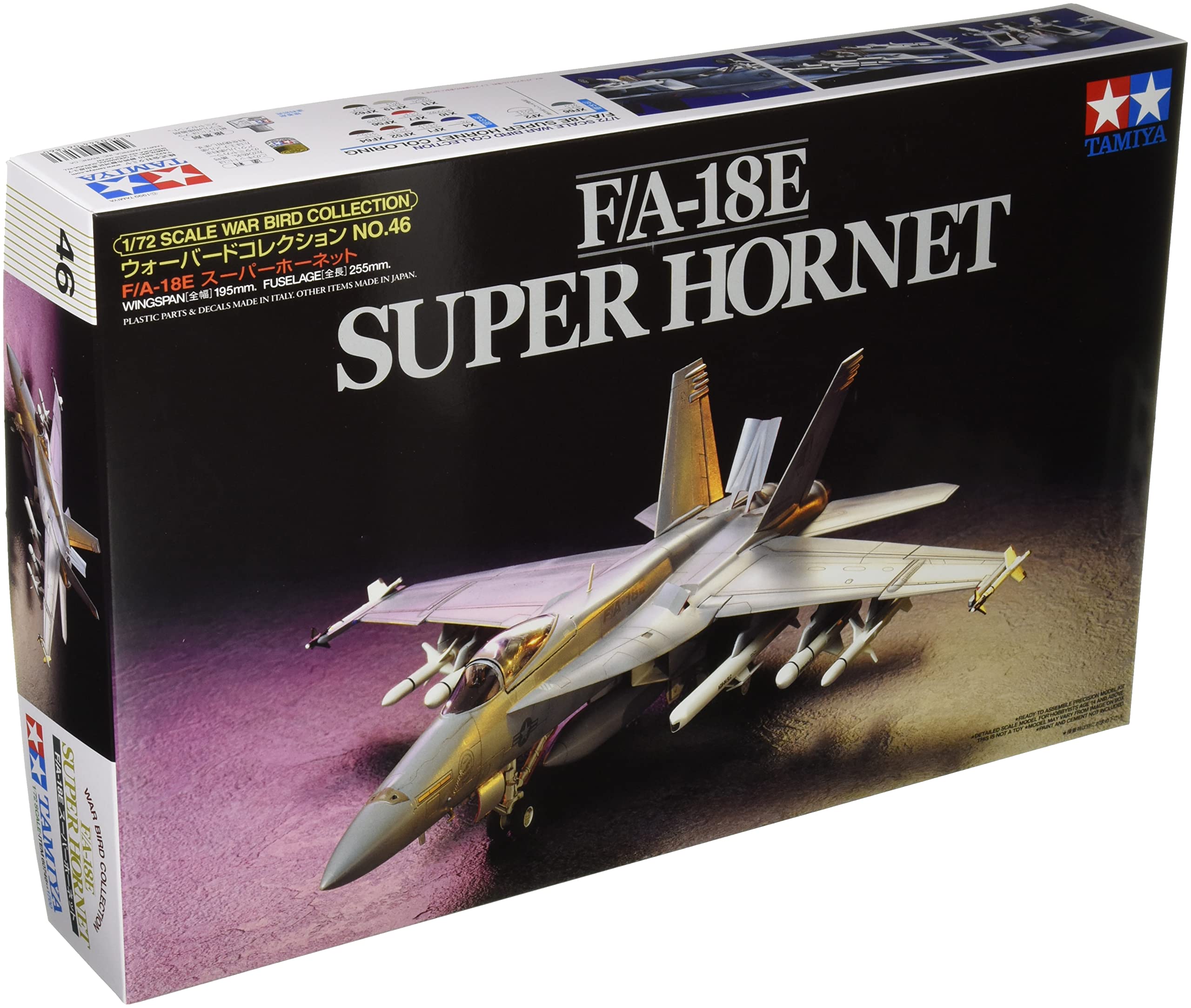 

Tamiya 172 Warbird Collection No.46 US Navy FA-18E Super Hornet Plastic Model 60746