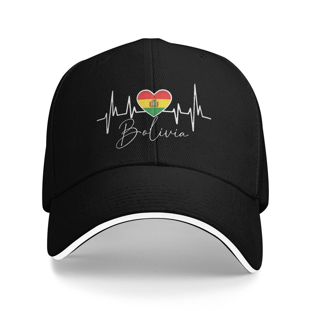 My Heart Beats for Bolivia Custom Baseball Caps Women Men Personalized Male Beach Dad Hat Peaked Cap